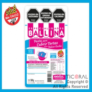 COBERTURA P/TORTA 1/2K COLOR CELESTE BALLINA x 1